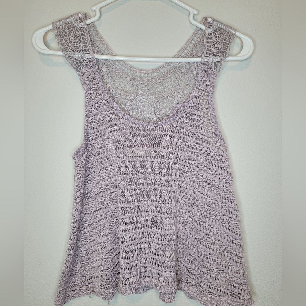 Painted Threads Boho Open Knit Tank Size XS
